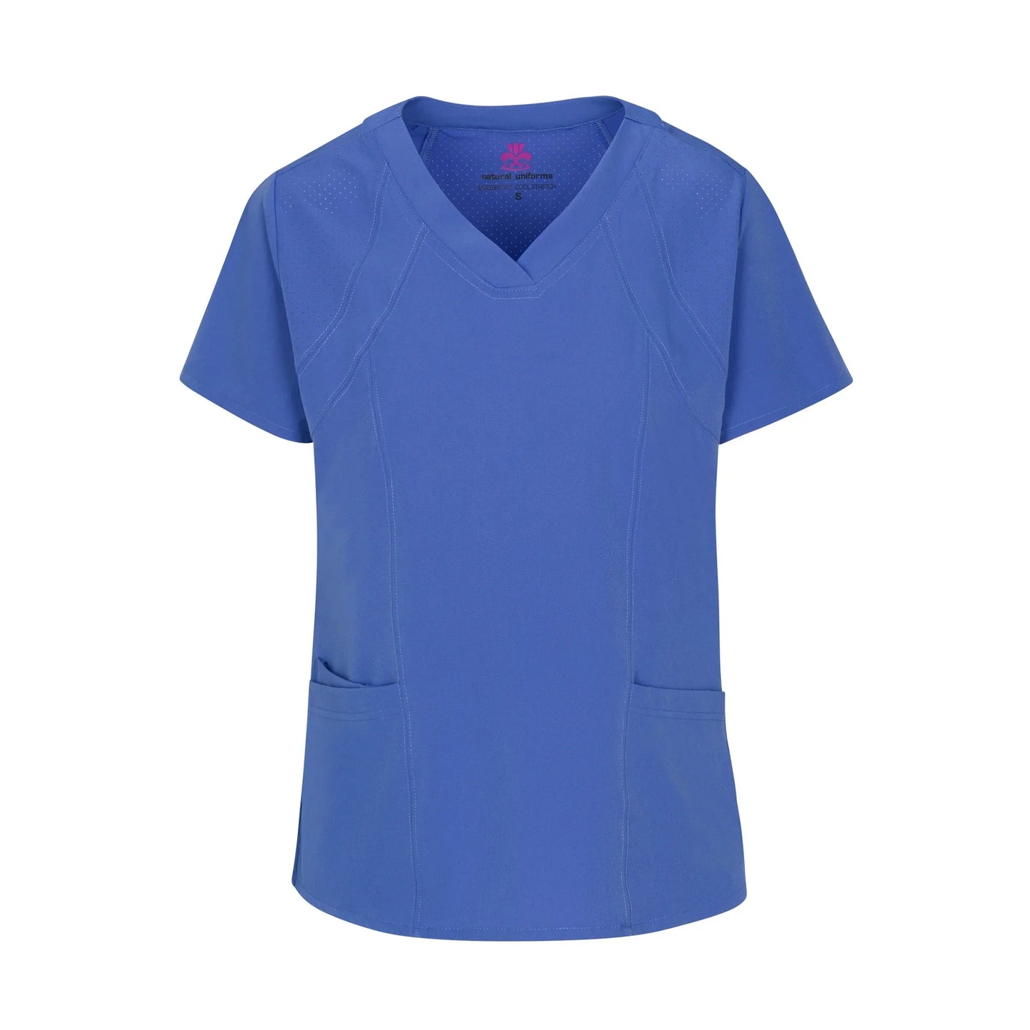 Natural Uniforms Women's Breathable Cool Stretch Fabric Scrub Top
