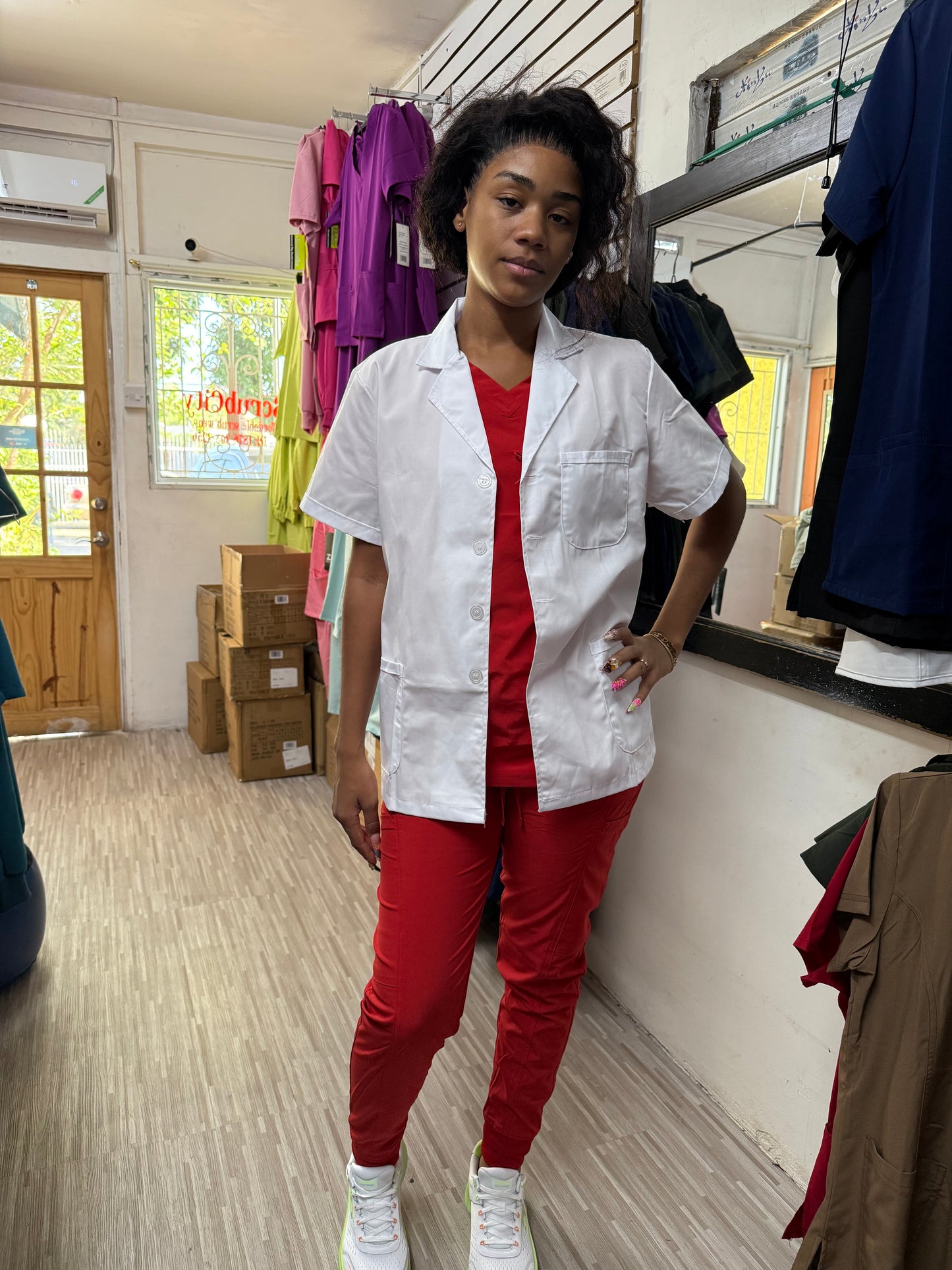 Unisex Short sleeve Lab Coat