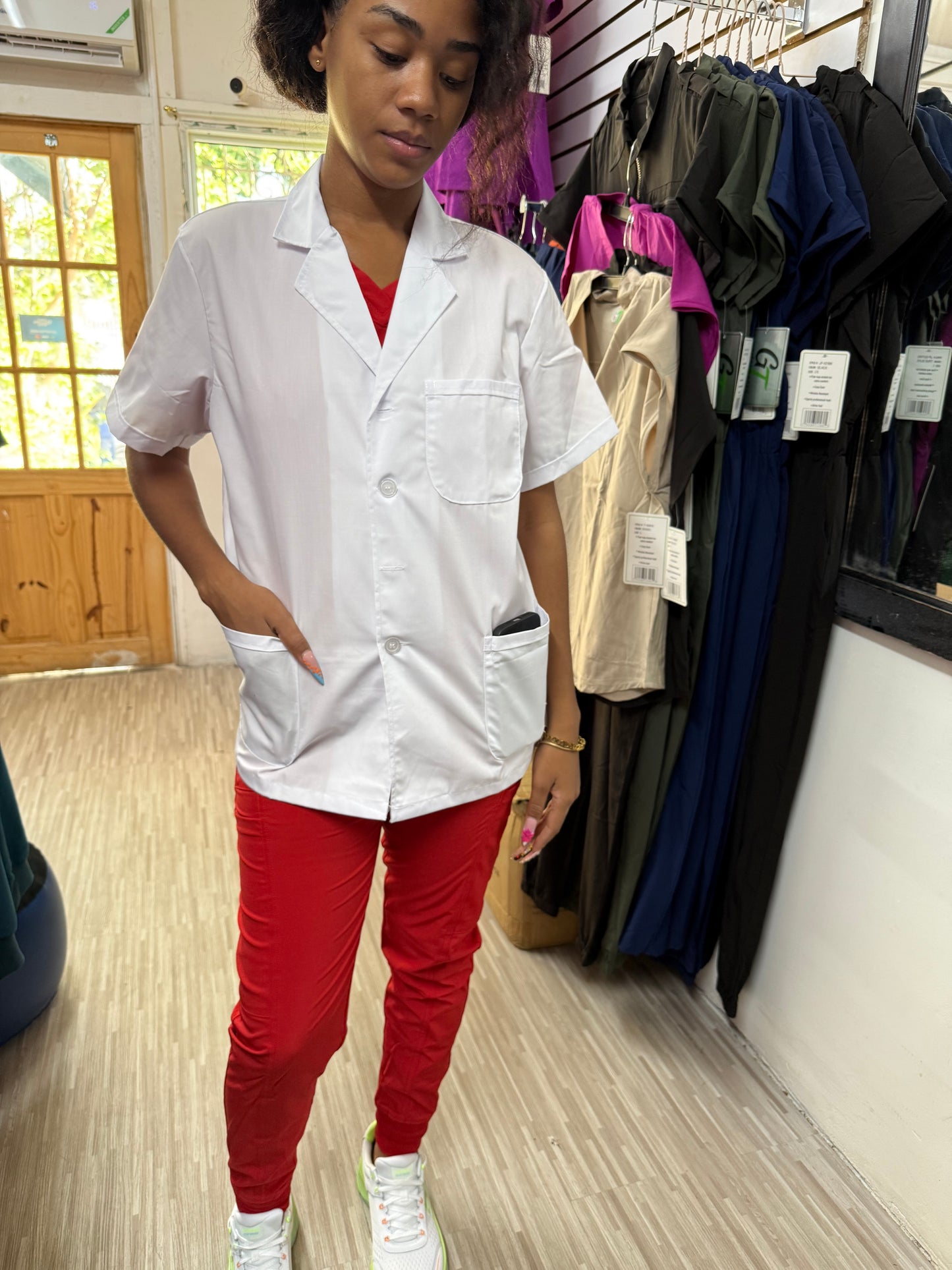 Unisex Short sleeve Lab Coat