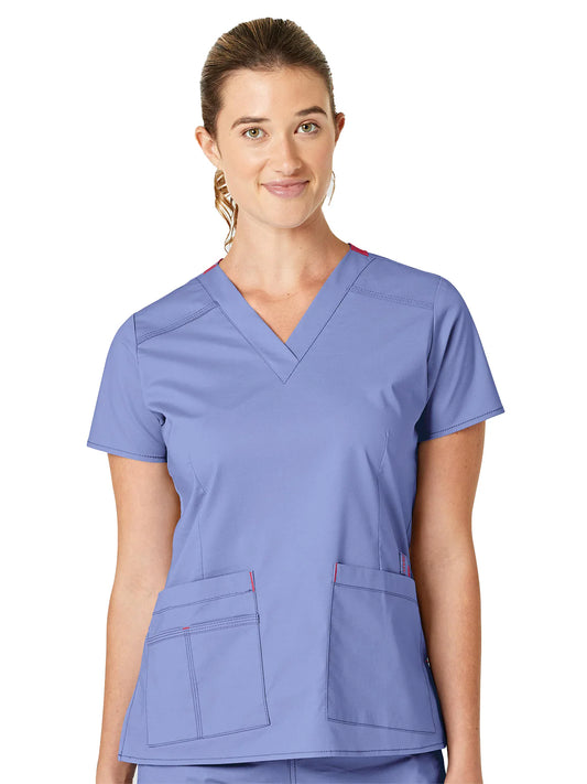 WonderFLEX Verity Women V Neck Scrub Top 6108