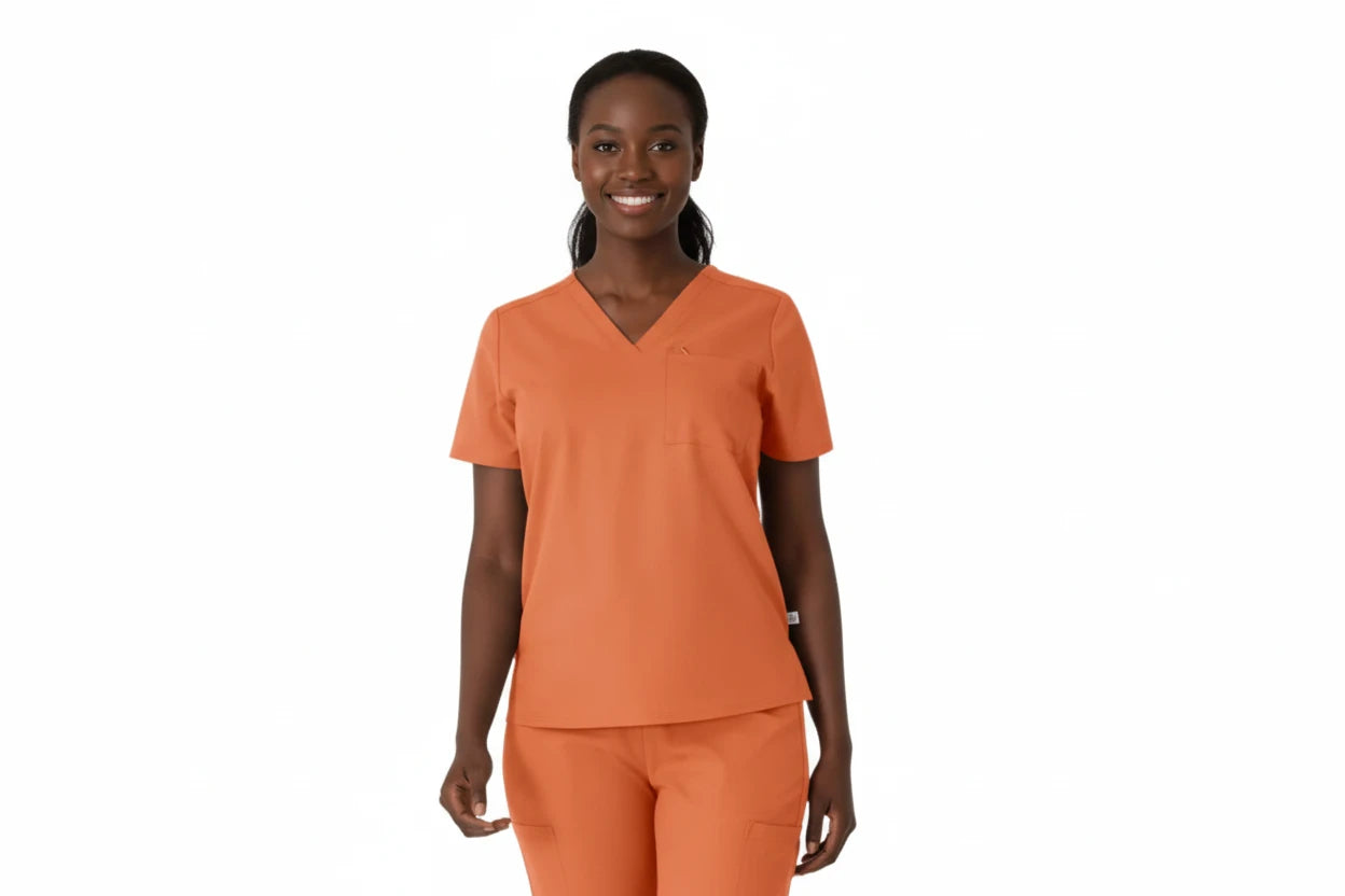 WOMEN'S THRIVE V NECK TUCK IN SCRUB TOP