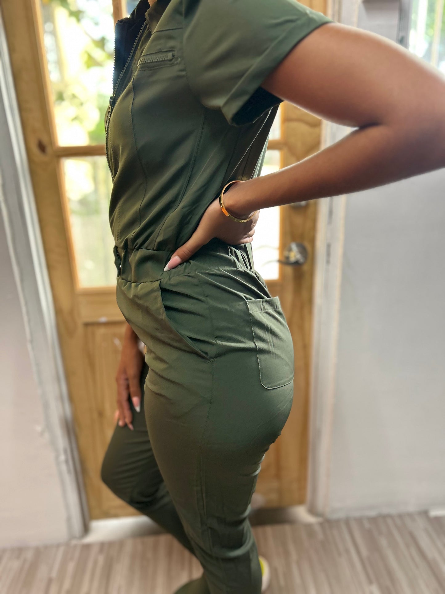 “Snatched” scrub Jumpsuit