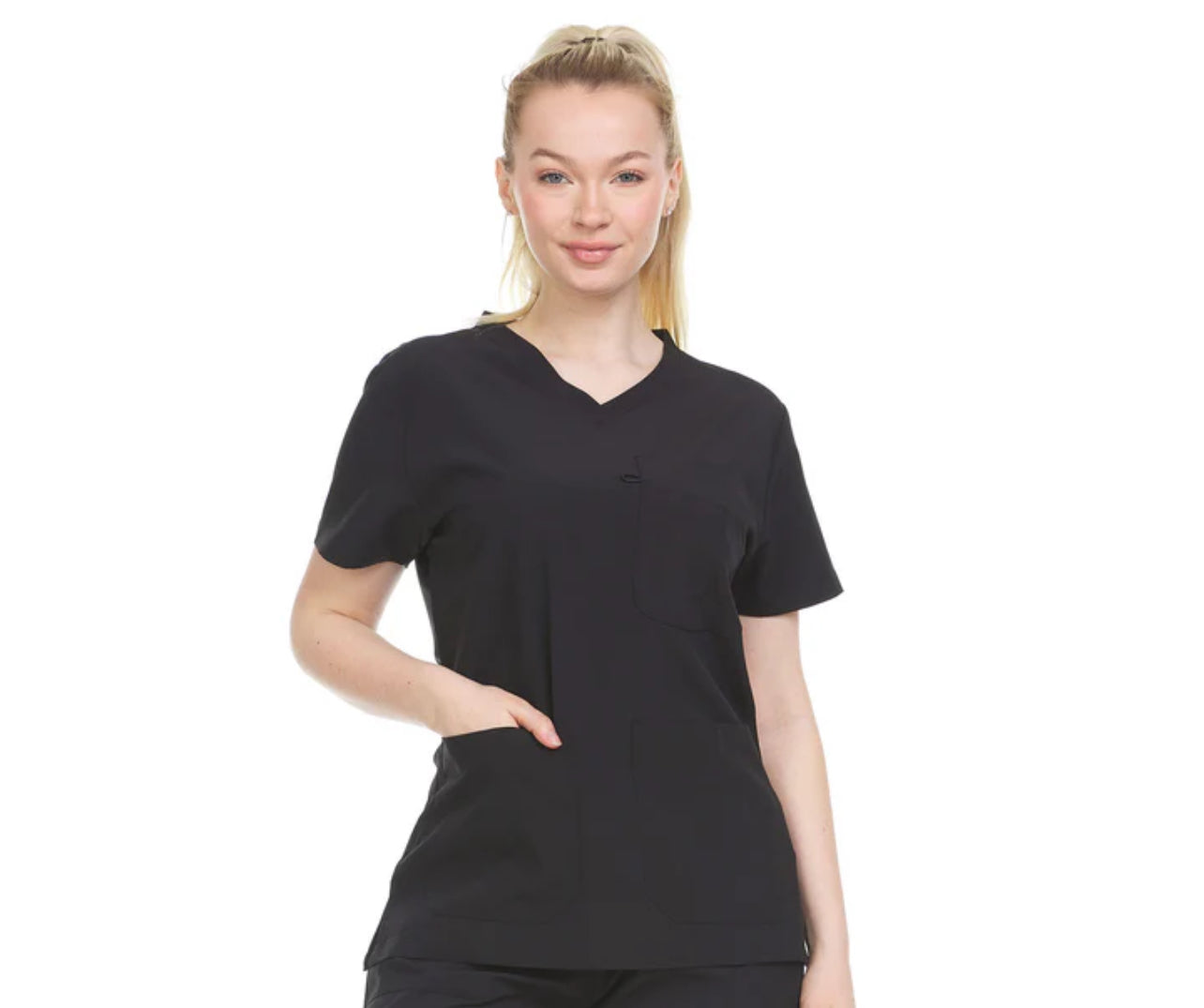 Heal Wear 4-Way Stretch V-Neck Women's Medical Scrub Top