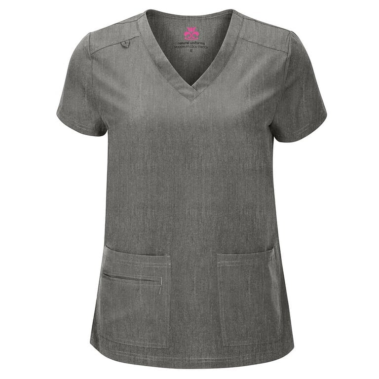 Natural Uniforms Women's Breathable Cool Stretch Fabric Scrub Top