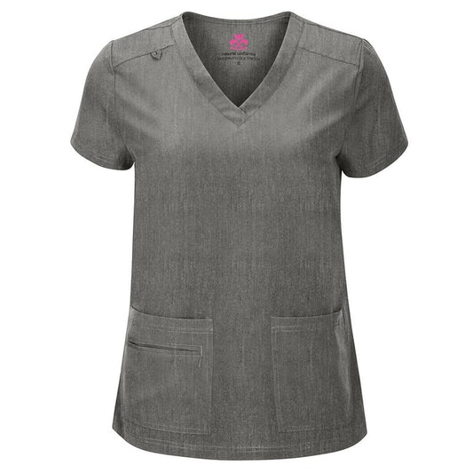 Natural Uniforms Women's Breathable Cool Stretch Fabric Scrub Top