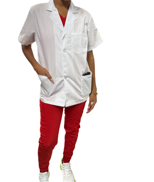 Unisex Short sleeve Lab Coat