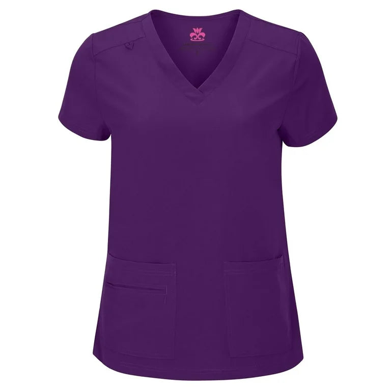 Natural Uniforms Women's Breathable Cool Stretch Fabric Scrub Top