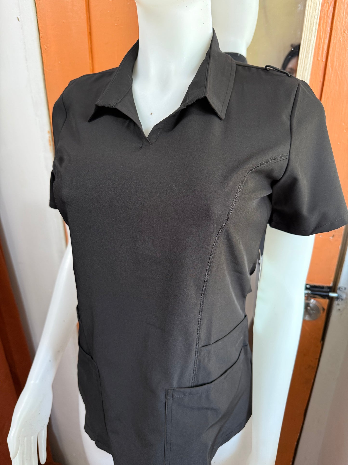 Collar Scrub Top