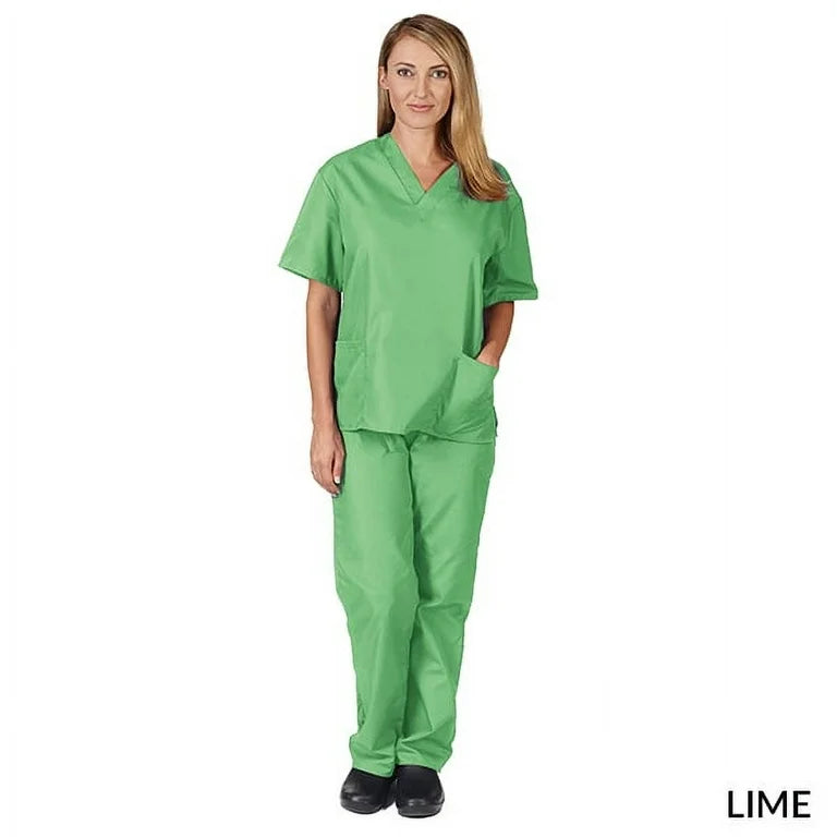 Unisex Traditional cotton Non-stretch Scrub set-Natural Uniforms