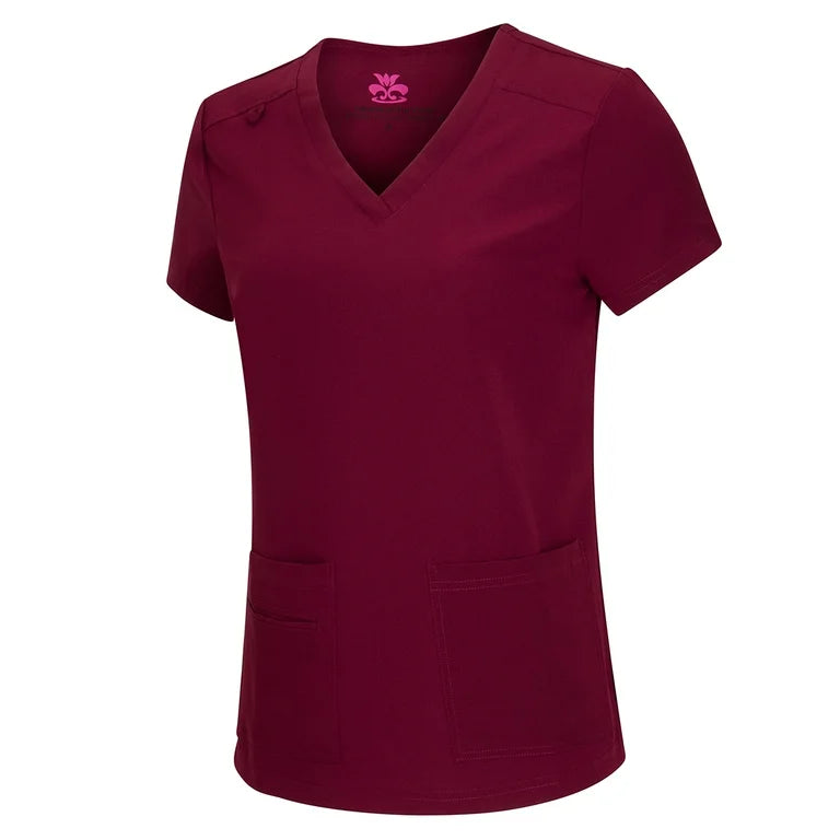 Natural Uniforms Women's Breathable Cool Stretch Fabric Scrub Top
