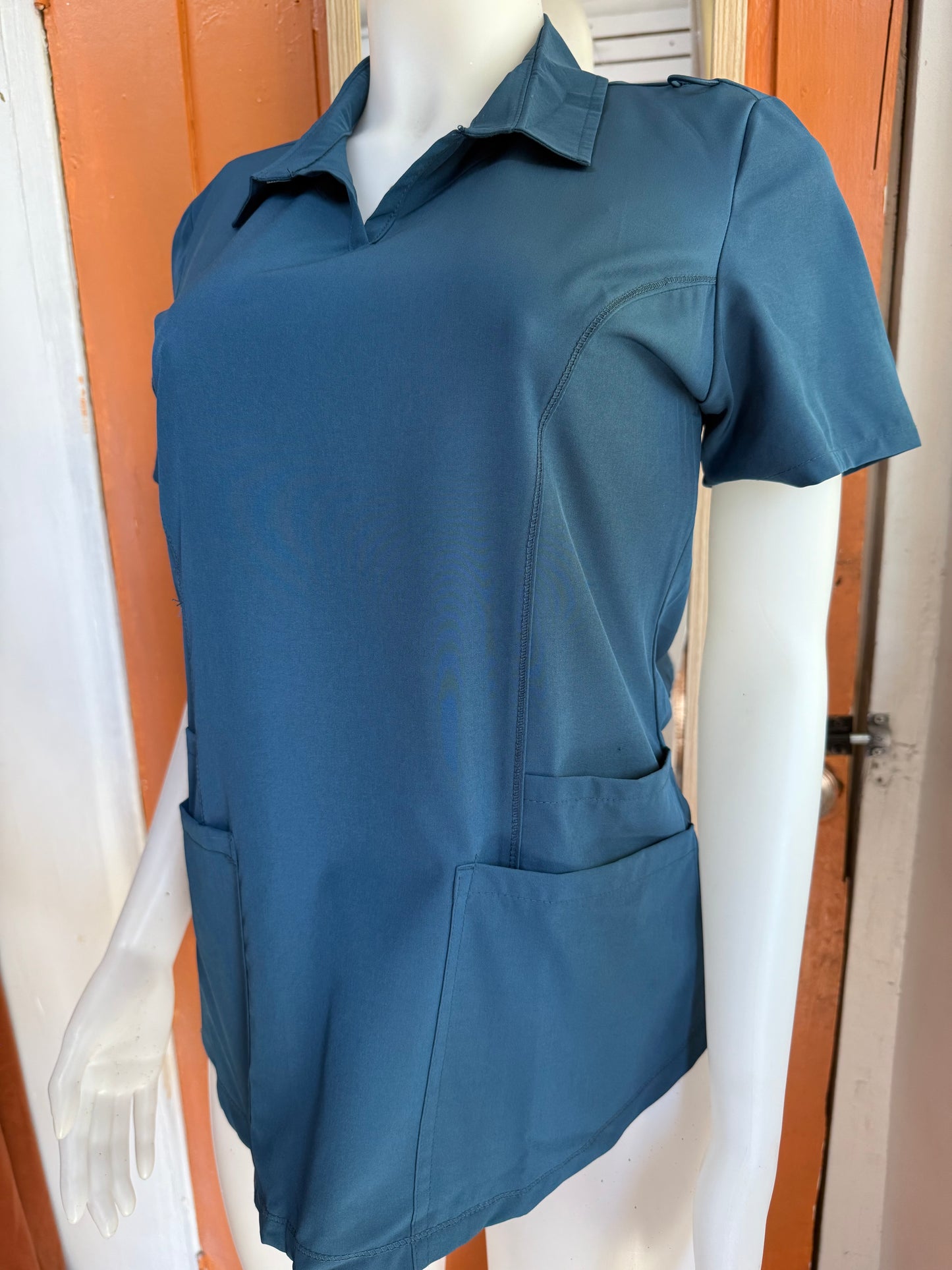 Collar Scrub Top