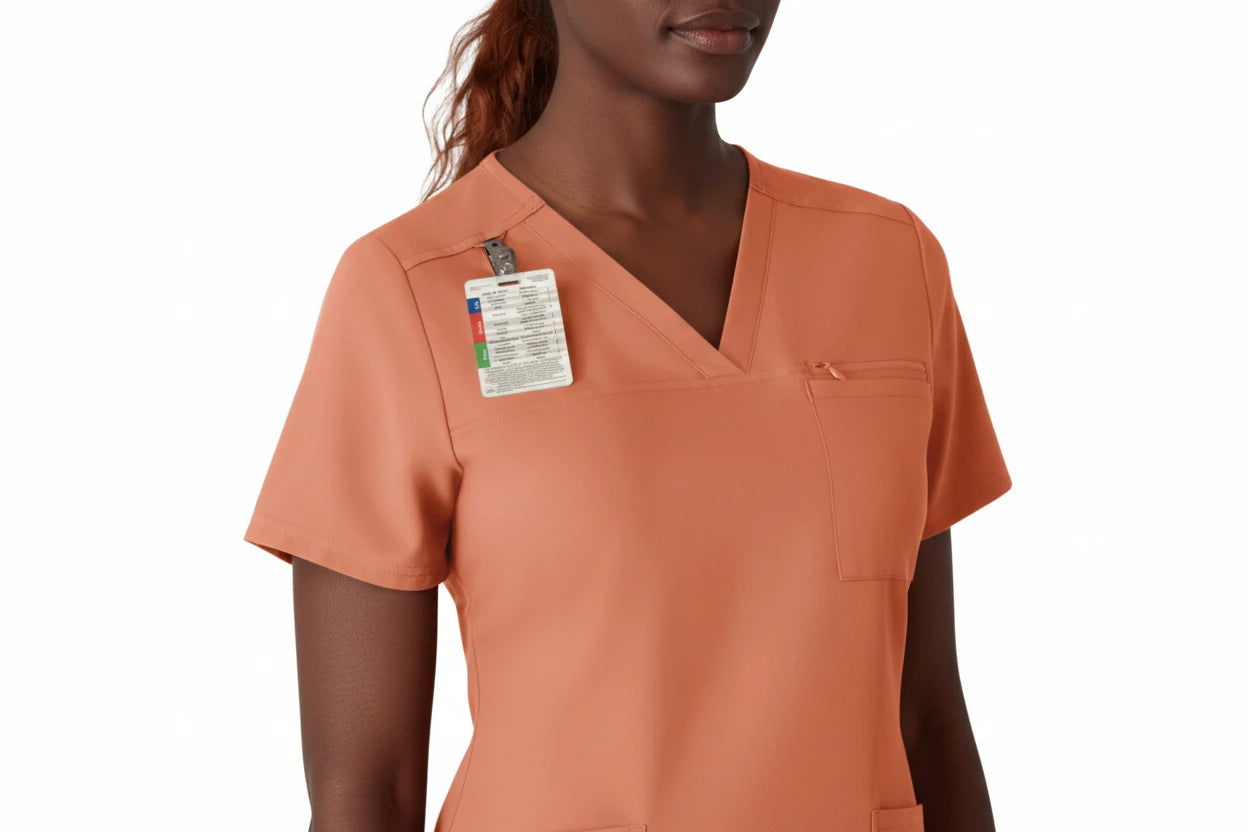 WOMEN'S THRIVE V NECK TUCK IN SCRUB TOP