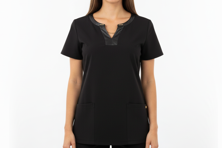 Women’s Leather gold link top
