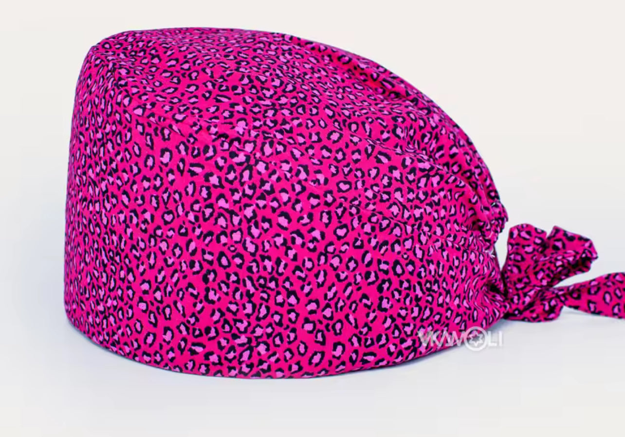 Graphic scrub caps