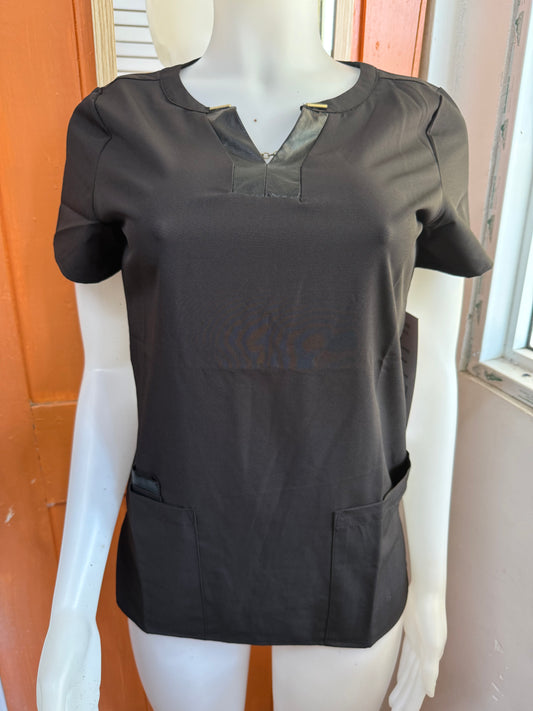 Women’s Leather gold link top