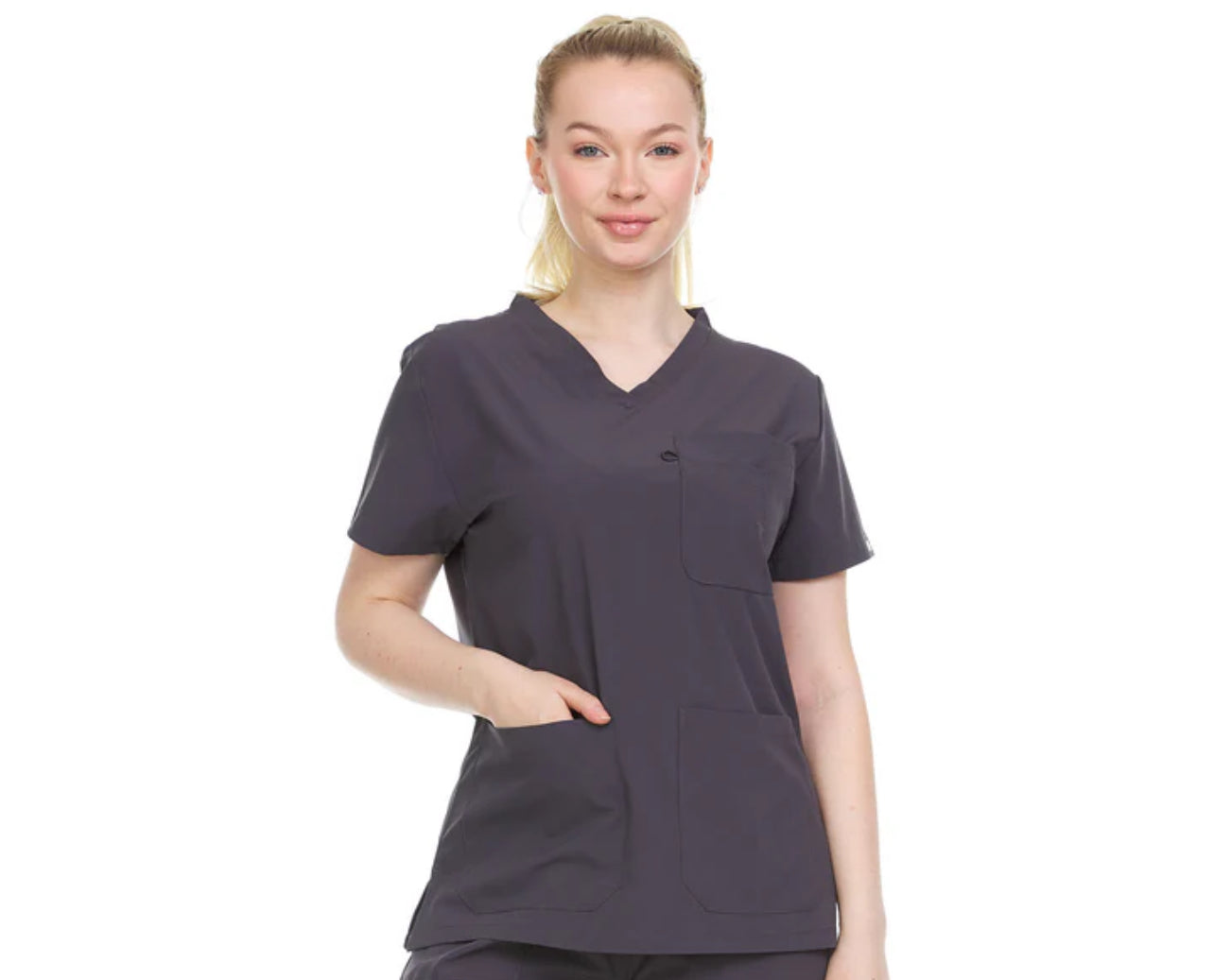 Heal Wear 4-Way Stretch V-Neck Women's Medical Scrub Top