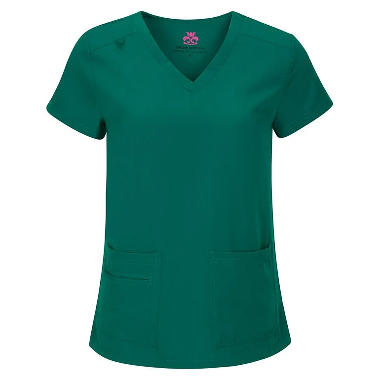 Natural Uniforms Women's Breathable Cool Stretch Fabric Scrub Top