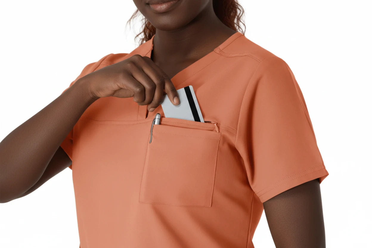 WOMEN'S THRIVE V NECK TUCK IN SCRUB TOP