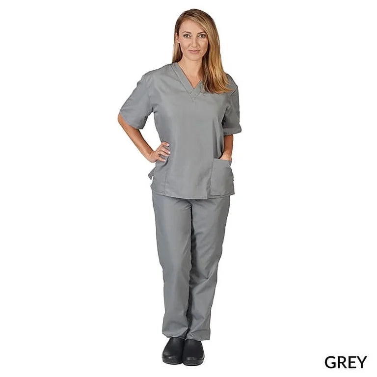 Unisex Traditional cotton Non-stretch Scrub set-Natural Uniforms