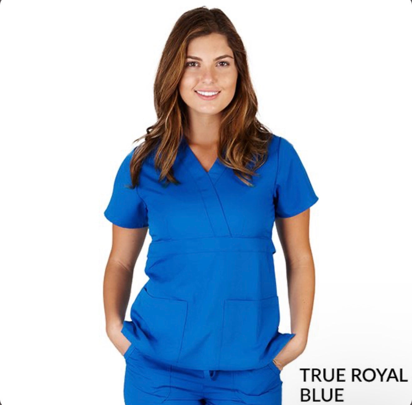 Ultrasoft Mock Wrap Scrub Top
