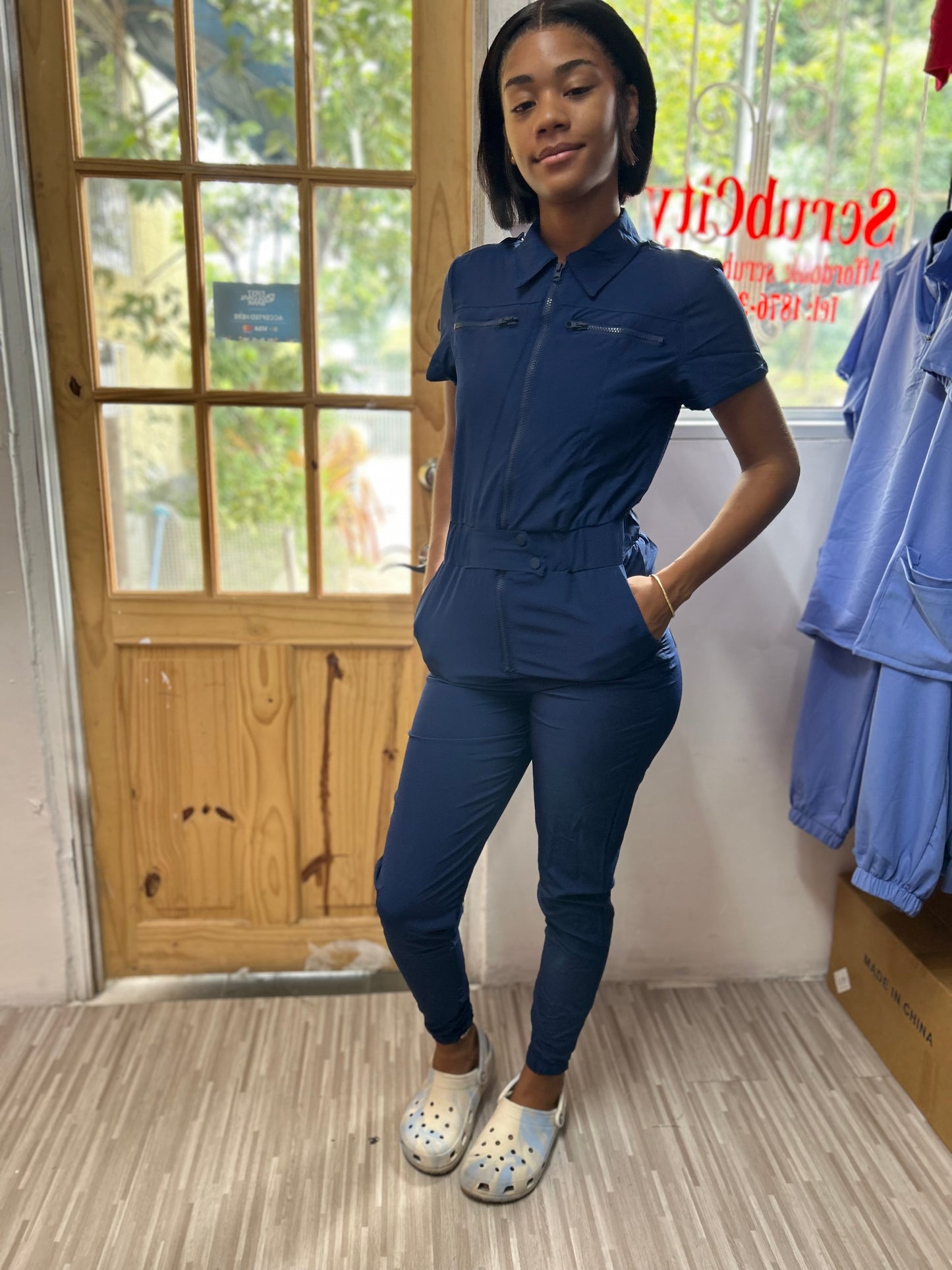 “Snatched” scrub Jumpsuit