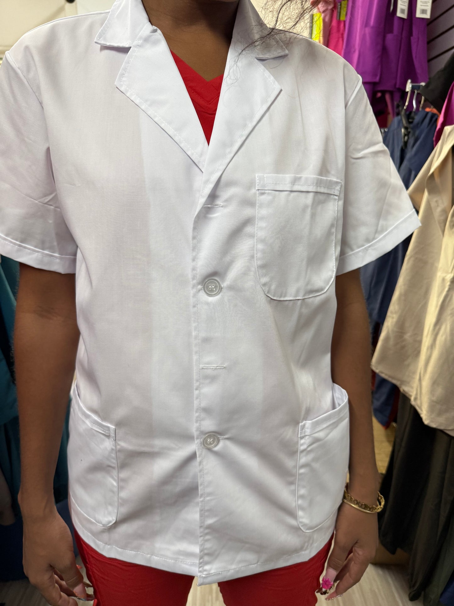 Unisex Short sleeve Lab Coat