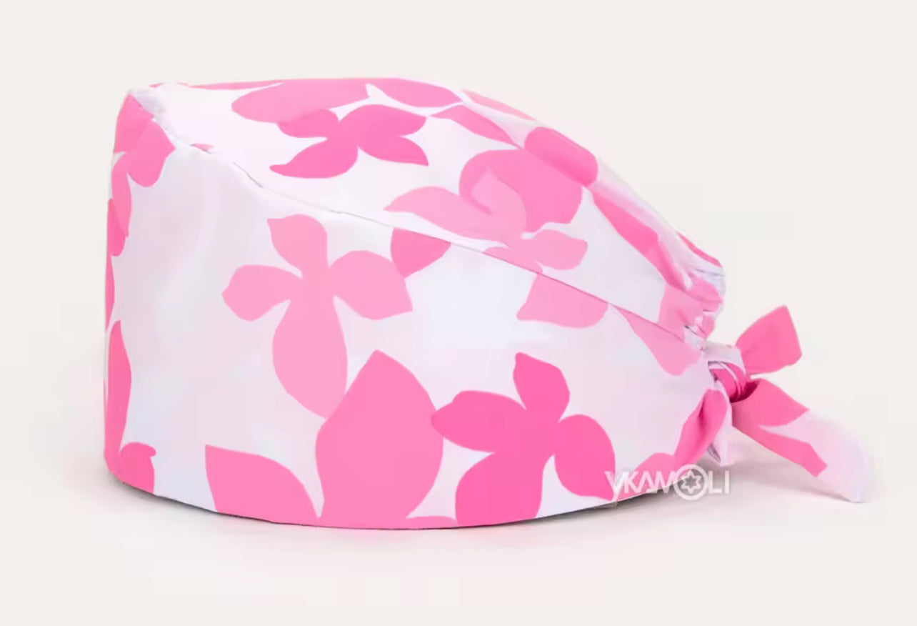 Graphic scrub caps