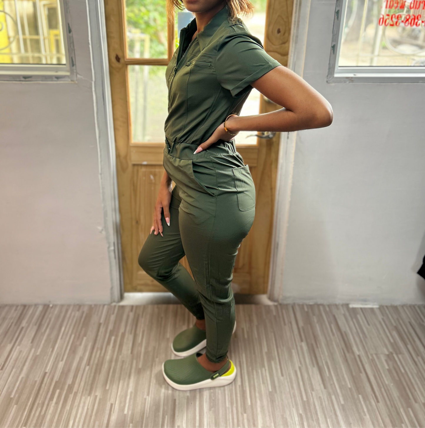 “Snatched” scrub Jumpsuit