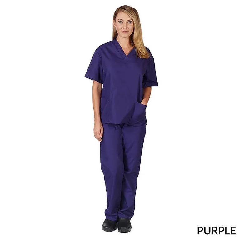 Unisex Traditional cotton Non-stretch Scrub set-Natural Uniforms