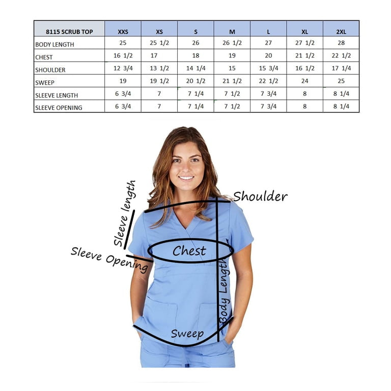 3 Pocket Mock Wrap Top 8115 Super Soft Medical Scrub Top Womans