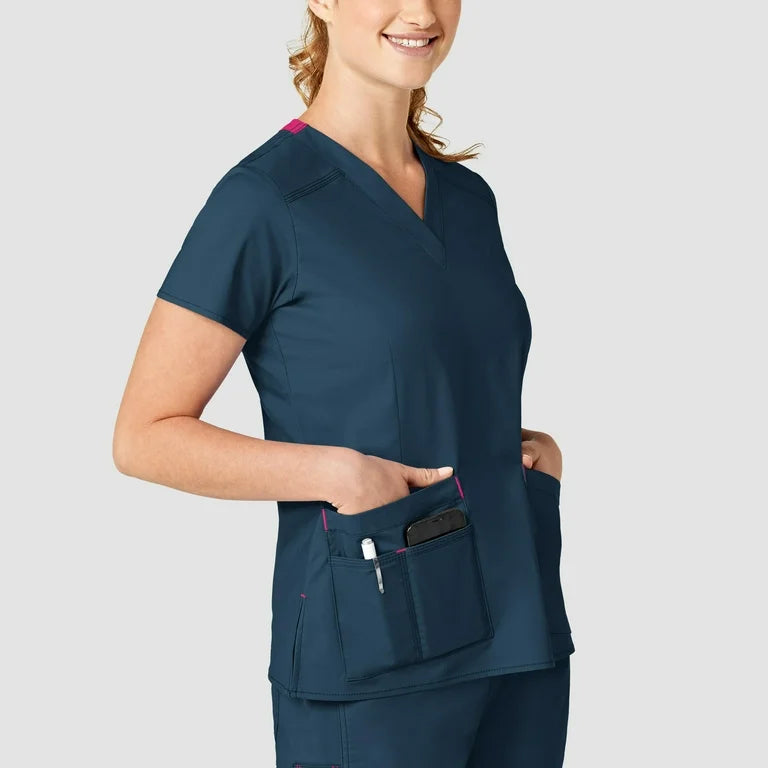 WonderFLEX Verity Women V Neck Scrub Top 6108