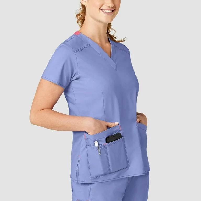 WonderFLEX Verity Women V Neck Scrub Top 6108