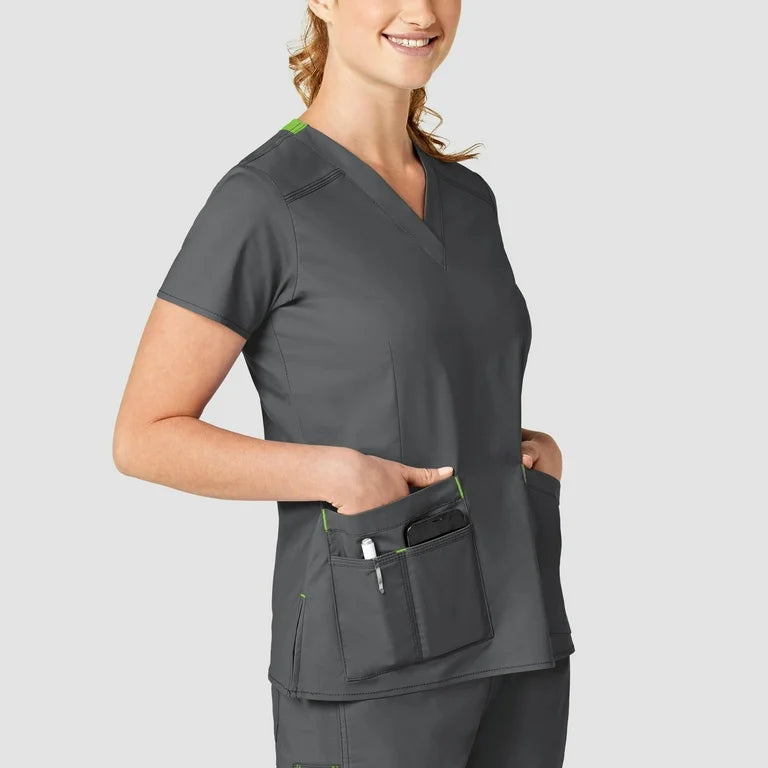 WonderFLEX Verity Women V Neck Scrub Top 6108