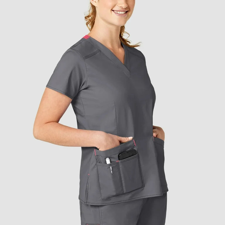 WonderFLEX Verity Women V Neck Scrub Top 6108