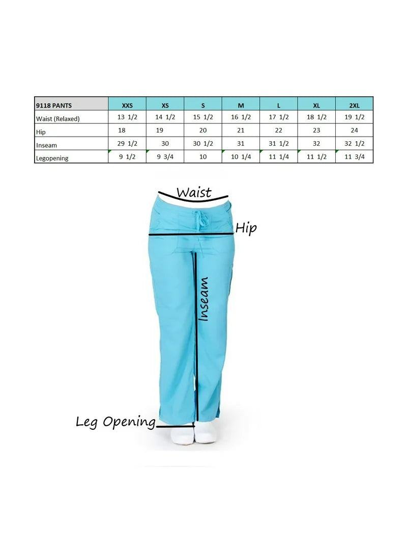 Women’s cargo Pocket Scrub Pant  stretch waist 9118 NU