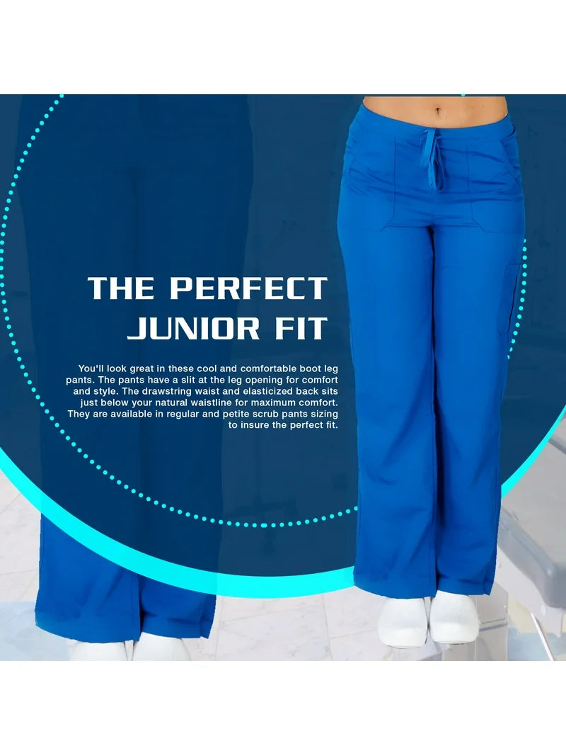 Women’s cargo Pocket Scrub Pant  stretch waist 9118 NU