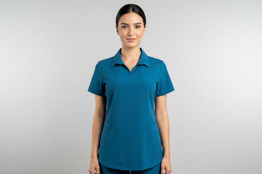 Polo Collar Scrub Top